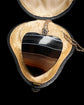 ANTIQUE HUGE BANDED AGATE HEART PENDANT