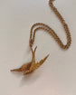 VICTORIAN 15CT GOLD SWALLOW PENDANT