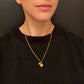 ANTIQUE 18CT GOLD MINI ACORN & CHESTNUT PENDANT