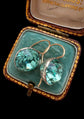 EARLY VICTORIAN TURQUOISE PASTE EARRINGS