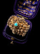 GEORGIAN REGENCY HIGH CARAT GOLD & TURQUOISE SLIDER PENDANT