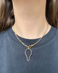 ANTIQUE BI-COLOUR 18CT GOLD & PLATINUM TROMBONE CHAIN