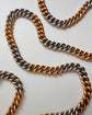 ANTIQUE 18CT GOLD & PLATINUM BI-COLOUR CURB CHAIN