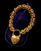 GEORGIAN PINCHBECK HEART PADLOCK BRACELET