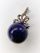 VICTORIAN LAPIS LAZULI SPHERE & DIAMOND BOW PENDANT