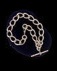 HUGE VICTORIAN TWIST OPEN CURB SILVER ALBERT CHAIN