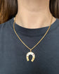 LARGE VICTORIAN RUBY & DIAMOND HORSESHOE PENDANT