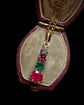 19TH CENTURY DIAMOND, RUBY & EMERALD PENDANT