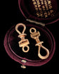 A PAIR OF 18CT GOLD CHUNKY ANTIQUE TWIST DOGCLIPS