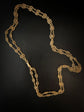 18CT FRENCH SAUTOIR FANCY LINK GAURD CHAIN