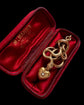 ANTIQUE COILED SNAKE & MINI HEART PENDANT