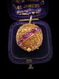 19TH CENTURY FRENCH 18CT GOLD & RUBY SPHERE PENDANT