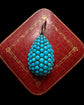 VICTORIAN LARGE TEARDROP PAVÉ TURQUOISE PENDANT