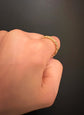 GEORGIAN LARGE 15CT GOLD SPLIT RING
