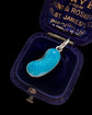 ANTIQUE SILVER & ENAMEL LUCKY BEAN PENDANT