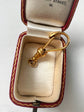 VICTORIAN LARGE 18CT GOLD SNAKE DOG CLIP