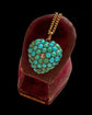 VICTORIAN PAVÉ TURQUOISE & DIAMOND HEART PENDANT