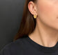 VICTORIAN 15CT GOLD & DIAMOND HEART EARRINGS