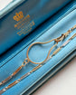ANTIQUE BI-COLOUR 18CT GOLD & PLATINUM TROMBONE CHAIN