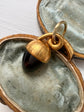 MID 19TH CENTURY GARNET & HIGH CARAT GOLD ACORN PENDANT