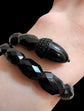 VICTORIAN WHITBY JET ACORN BANGLE