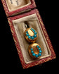VICTORIAN 15CT GOLD & TURQUOISE HORSESHOE EARRINGS