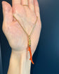 ANTIQUE 15CT GOLD SNAKE & CORAL PENDANT