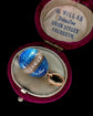 EARLY 20TH CENTURY ENAMEL & DIAMOND EGG PENDANT
