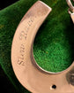 VICTORIAN 15CT GOLD HORSESHOE PENDANT ‘SLOW RACE’