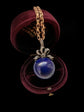 VICTORIAN LAPIS LAZULI SPHERE & DIAMOND BOW PENDANT