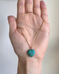 VICTORIAN PAVÉ TURQUOISE & DIAMOND HEART PENDANT