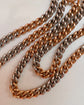 ANTIQUE BI-COLOUR 18CT GOLD & PLATINUM CURB ALBERT CHAIN
