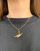VICTORIAN 15CT GOLD SWALLOW PENDANT