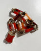 VICTORIAN LARGE AGATE CHAIN BRACELET WITH PADLOCK