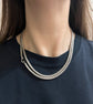 VICTORIAN SILVER SNAKE LINK CHAIN
