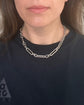 ANTIQUE SILVER PAPERCLIP & LOVERS KNOT CHAIN