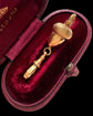 ANTIQUE 9CT GOLD ACORN & DOG CLIP CHAIN EXTENDER / BAIL