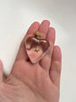 SUPERSIZED CHUNKY VICTORIAN ROCK CRYSTAL HEART PENDANT