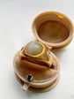 VICTORIAN CHRYSOBERYL CATS EYE & DIAMOND GYPSY RING