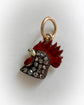 VICTORIAN DIAMOND & ENAMEL COCKEREL PENDANT