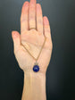 VICTORIAN LAPIS LAZULI SPHERE & DIAMOND BOW PENDANT