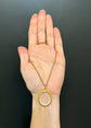 VICTORIAN ORNATE GOLD FRAMED GLASS LOCKET