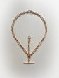 VICTORIAN 15CT GOLD PAPERCLIP LINK ALBERT CHAIN