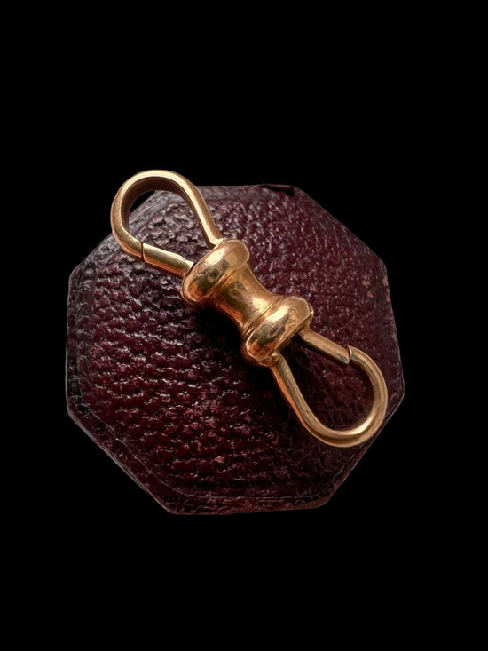 VICTORIAN 15CT GOLD DOUBLE DOG CLIP