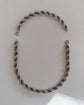 SUPER CHUNKY VINTAGE SILVER TWIST CHAIN & BRACELET SET