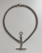 ANTIQUE CLASSIC SILVER CURB ALBERT CHAIN