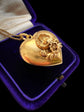 19TH CENTURY LARGE 18CT GOLD PUFFY HEART PENDANT