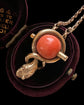 VICTORIAN CORAL & 9CT GOLD SNAKE PENDANT
