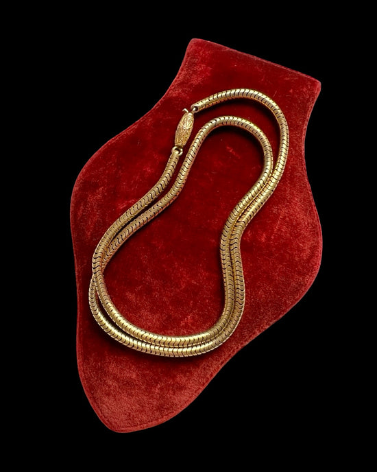 VICTORIAN 15CT GOLD SNAKE / BRAZILIAN LINK CHAIN