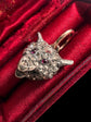 VICTORIAN LARGE SNARLING DIAMOND FOX HEAD PENDANT
